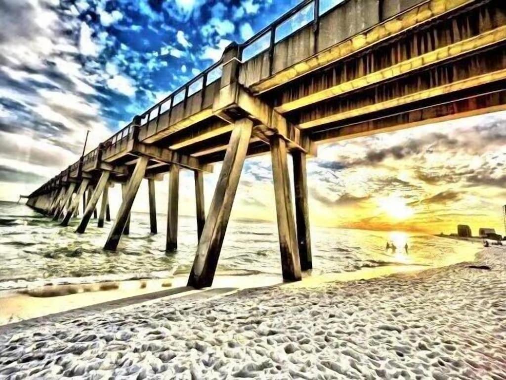 Ocean Front Penthouse Suite Panoramic Views Of Gulf,Pensacola Beach,Pier, & Bay Dış mekan fotoğraf